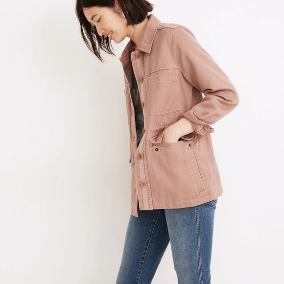 Madewell (Re)sourced BioFibre™ Chore Jacket in Faded Mauve XL - Picture 2 of 7